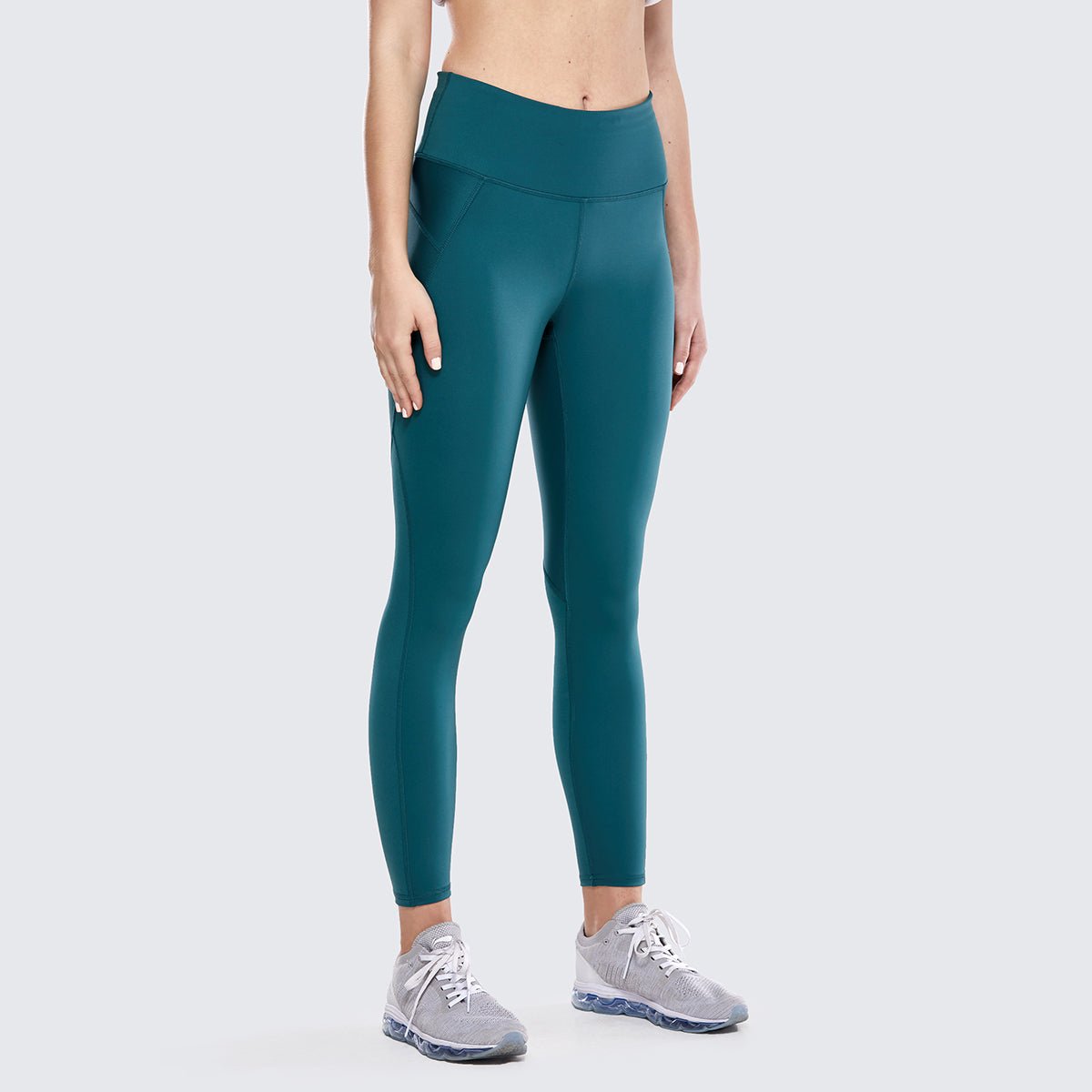 Hugged Feeling Compression Green Workout Leggings   0cm