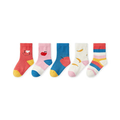 I Love Fruit Breathable Girl 5pcs Crew Socks Set