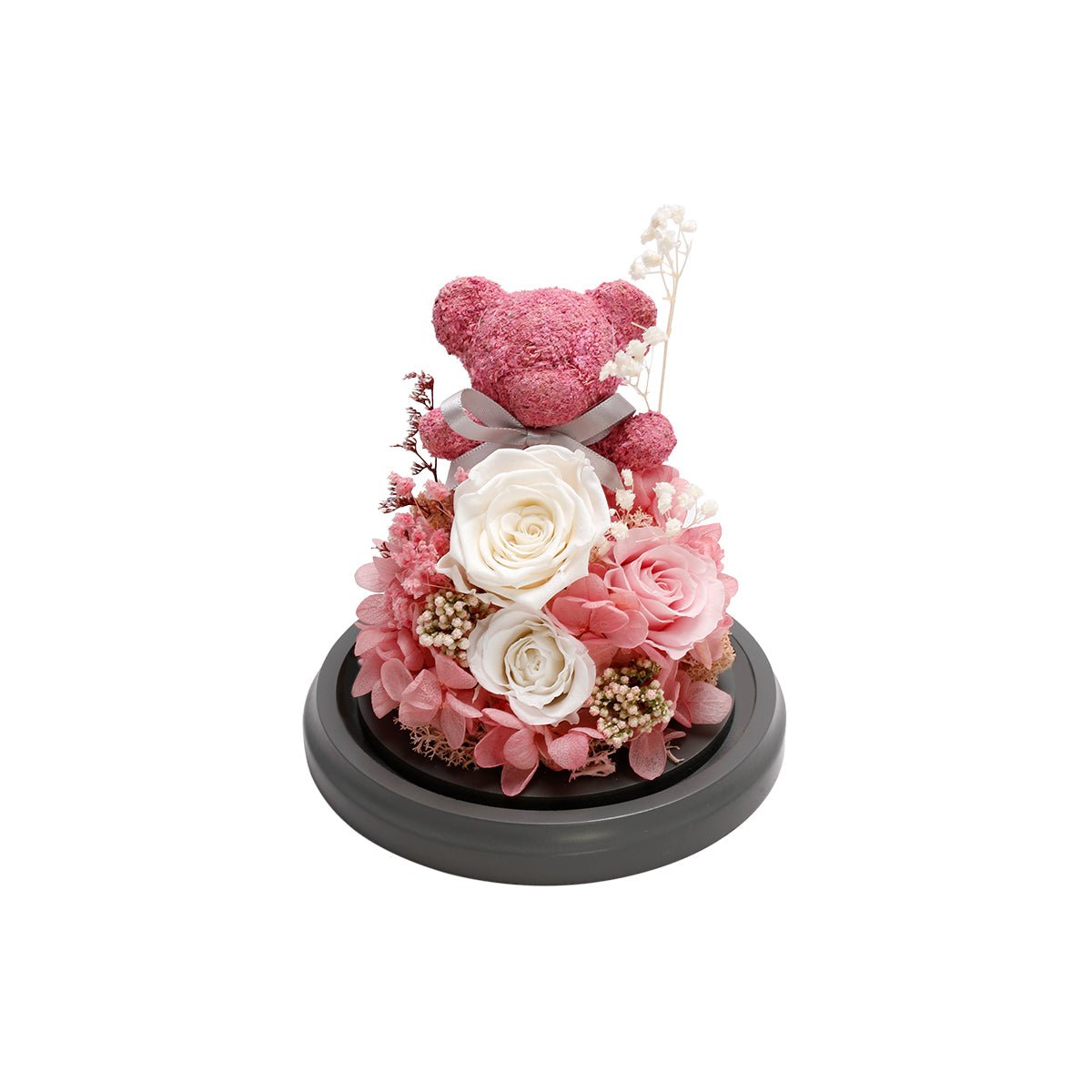 "I Love You Three Thousand Times" Eternal Flowers Pink Moss Teddy Bear   0cm