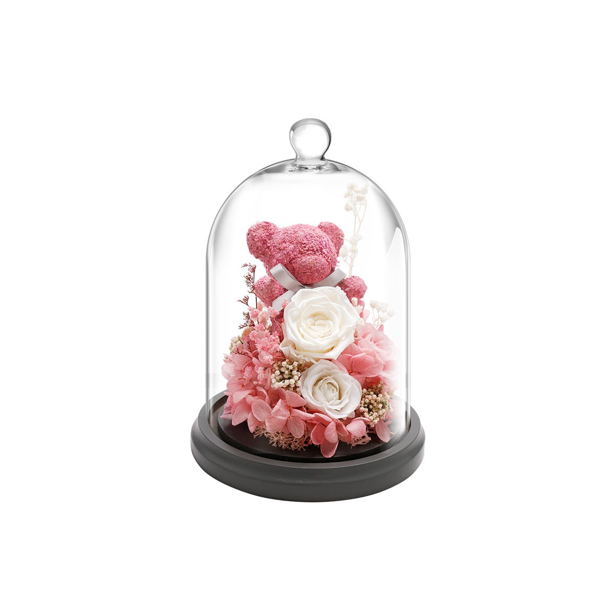 "I Love You Three Thousand Times" Eternal Flowers Pink Moss Teddy Bear   0cm