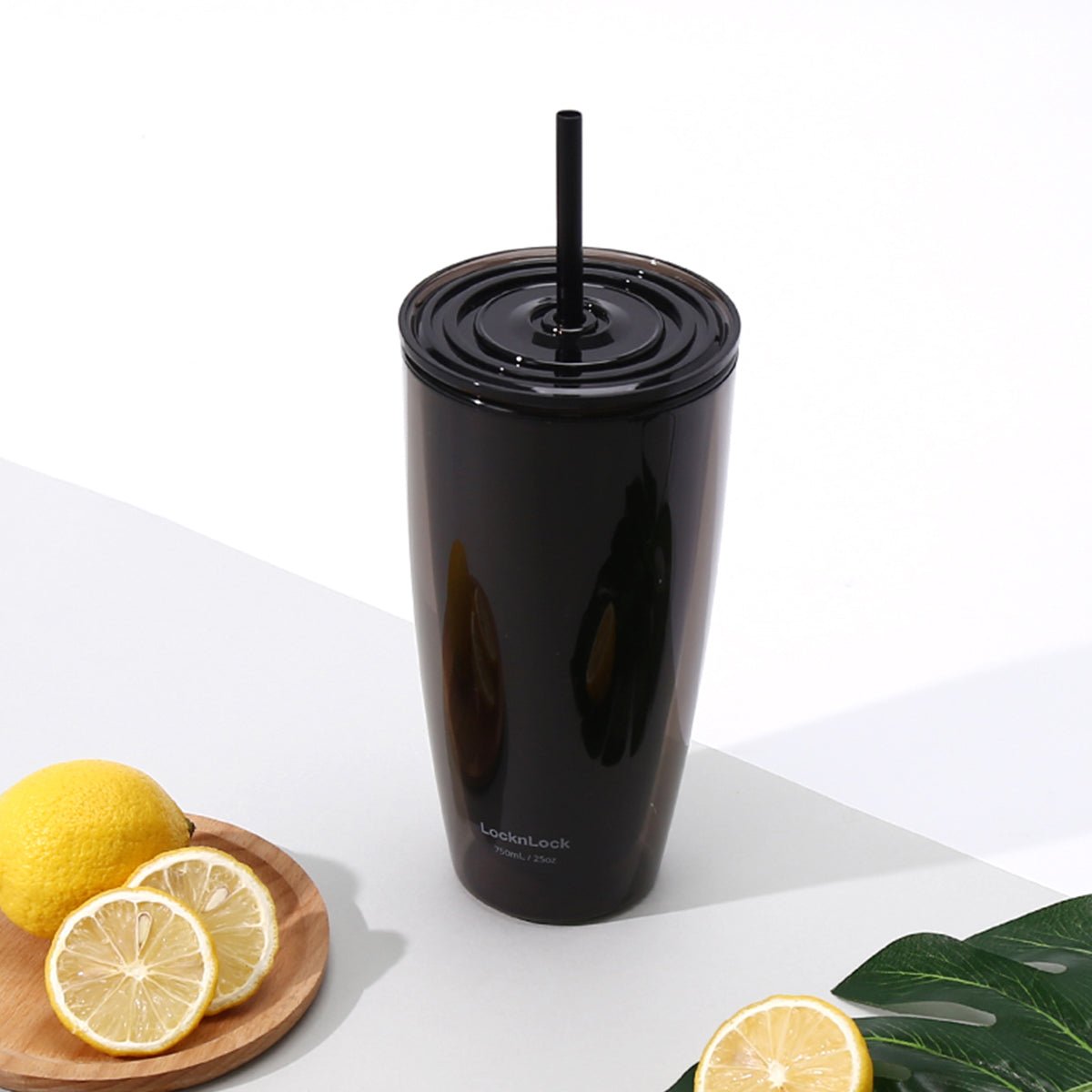 Ice Master Black Double Straw Cup   0cm