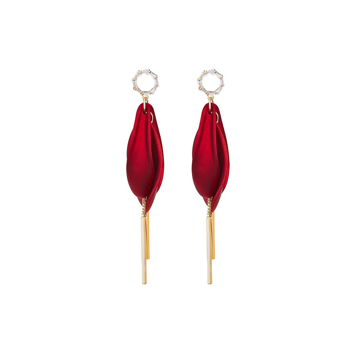 In Bud Long Red Earring   0cm