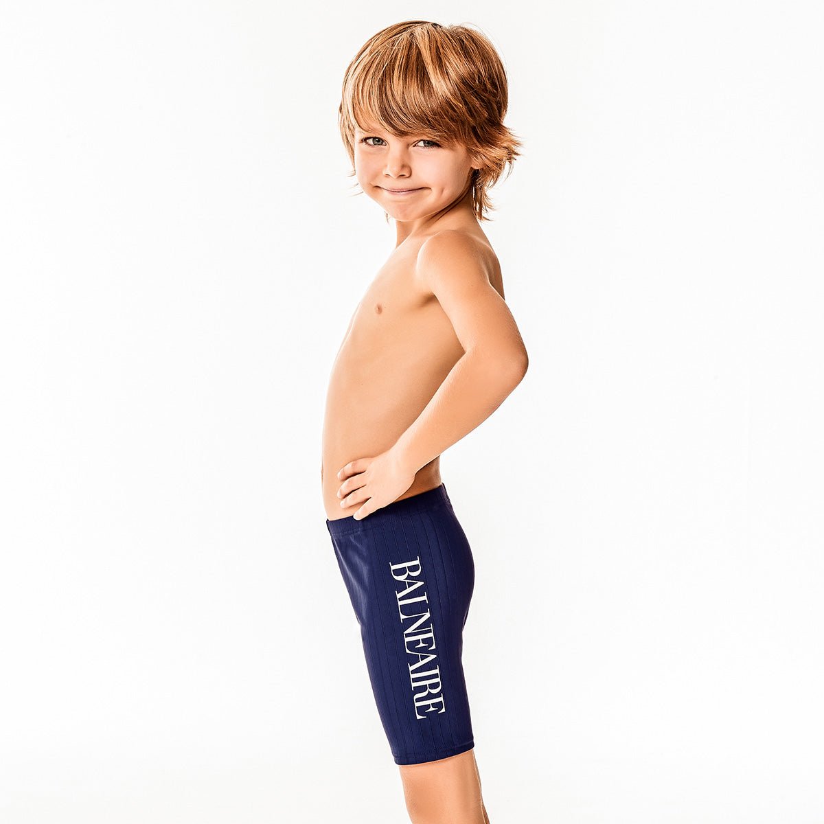 Invisible Lines Boy Navy Swim Shorts   0cm