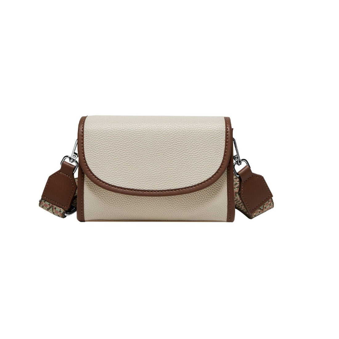 Ivory Dual-Strap Sleek Leather Crossbody Bag - 0cm