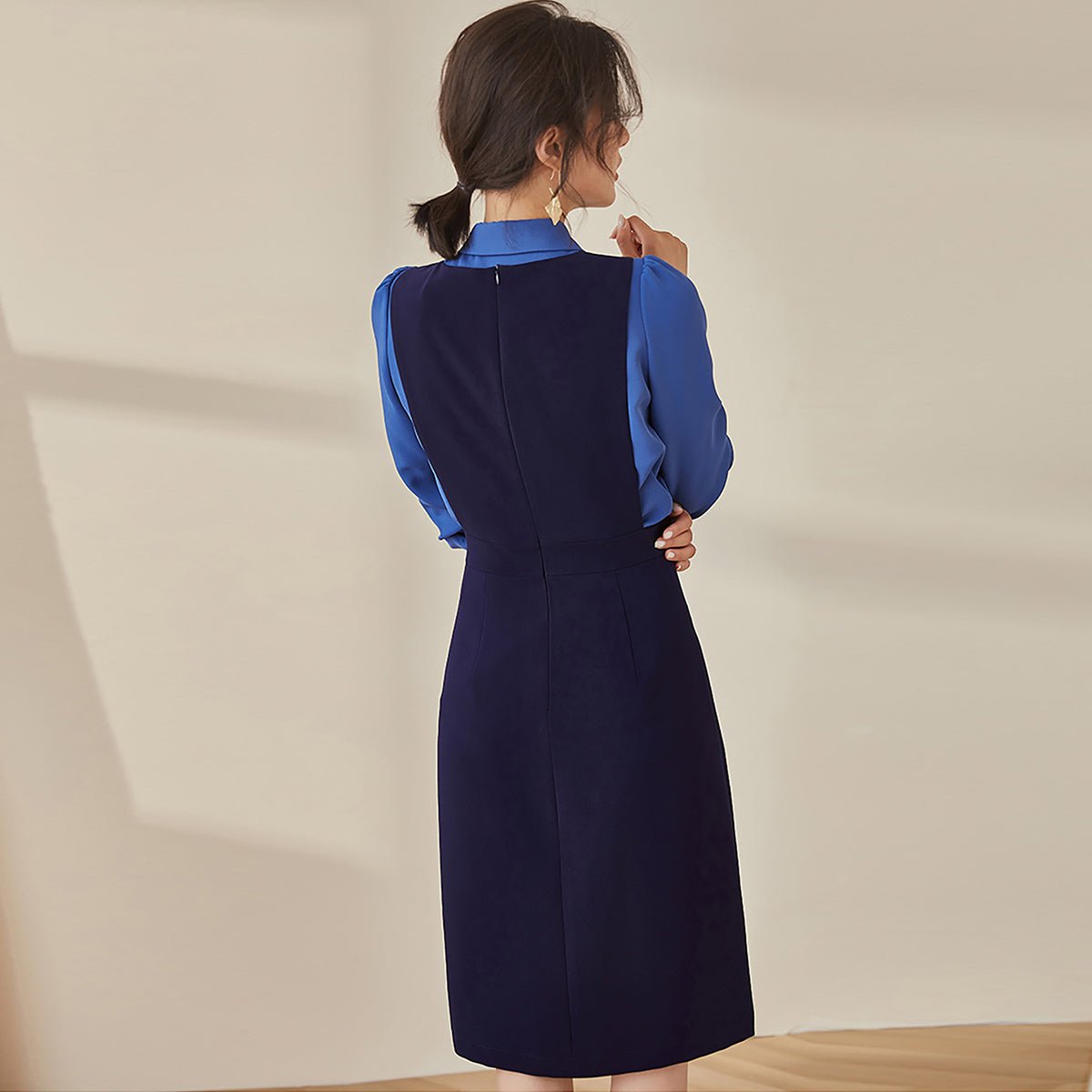 Korean Style Elegant Black Two Piece Set   0cm