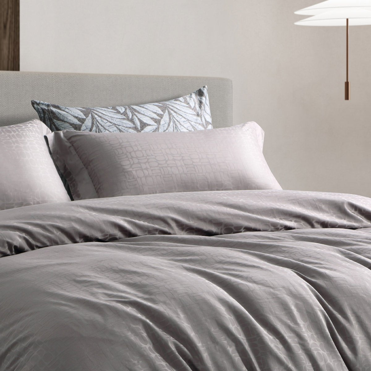 Kotler Luxury 4 Pieces 80s Pure Cotton Jacquard Charcoal Quilt Cover Set   0cm