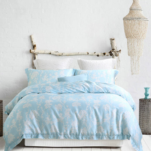 Lance 60s LF Tencel 4 Piece Summer Touch Blue Quilt Cover Set   0cm