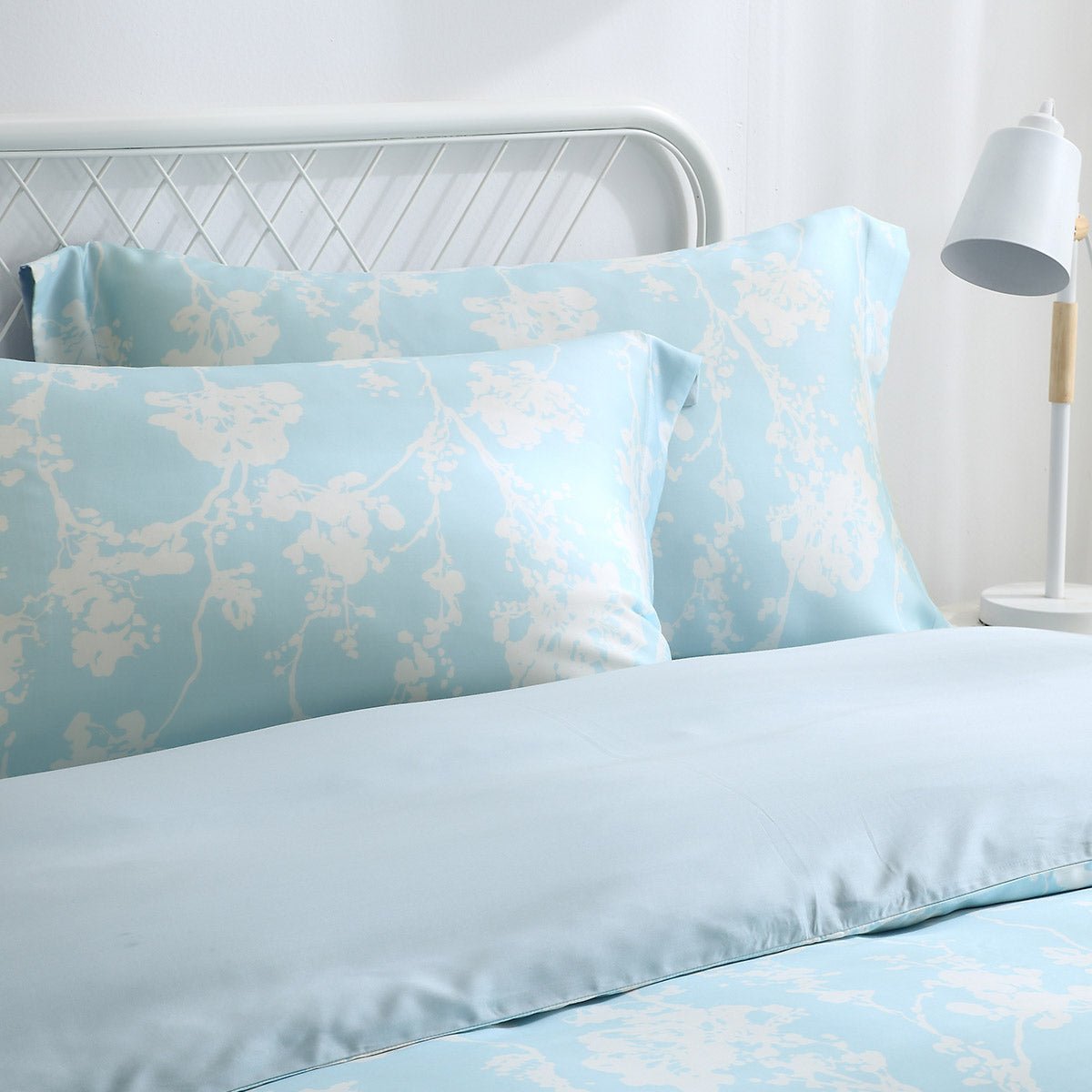 Lance 60s LF Tencel 4 Piece Summer Touch Blue Quilt Cover Set   0cm