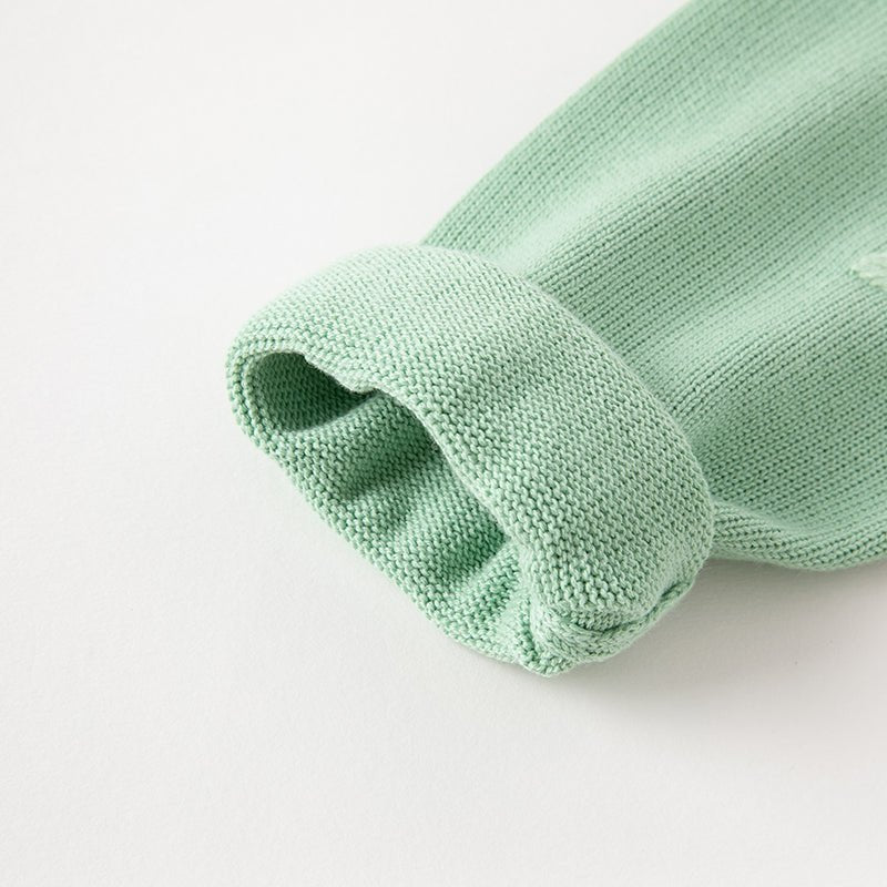 Leafy Goldfish Pond Girl Green Knitted Cardigan   0cm