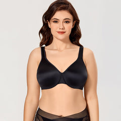 Leaner Look Natural Shape Underwire Black Full Coverage Bra