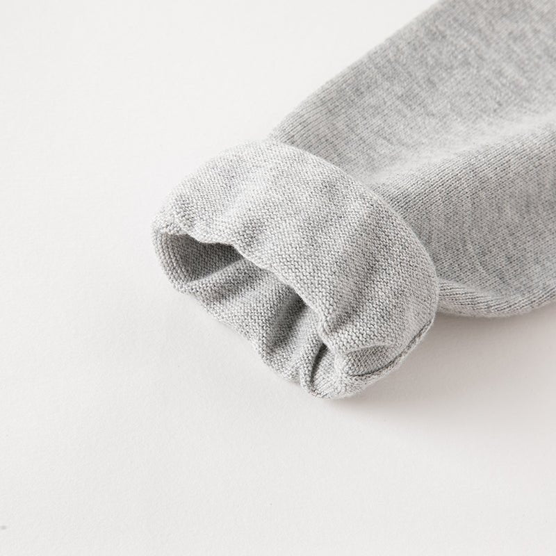 Let's Go Boy Brown Trim Grey Knitted Cardigan - 0cm