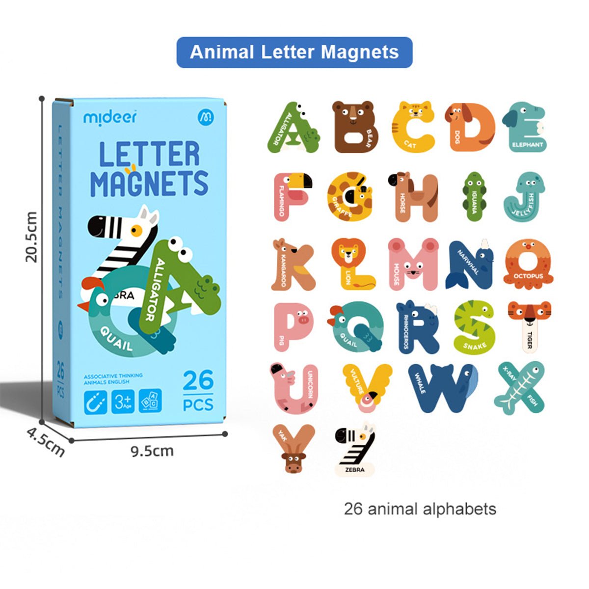 Letter Magnets 26pcs - 0cm