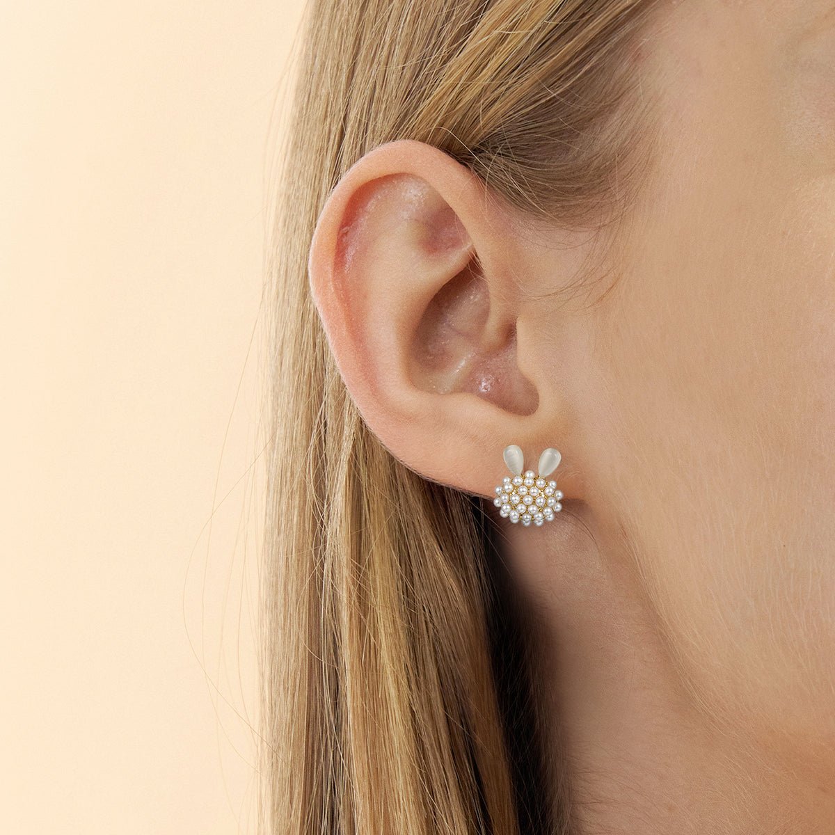 Lightening Rabbit Gold Earrings   0cm