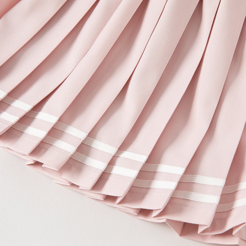 Little Lady Removable Bowknot Pink Two piece Coat & Skirt Set   0cm