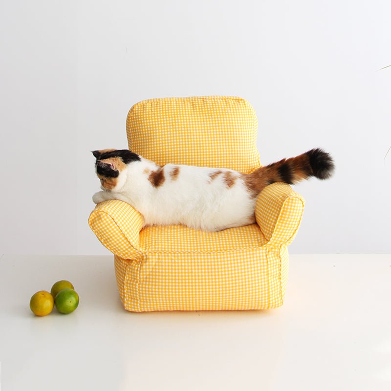 Little Tofu Yellow Pet Sofa - 0cm