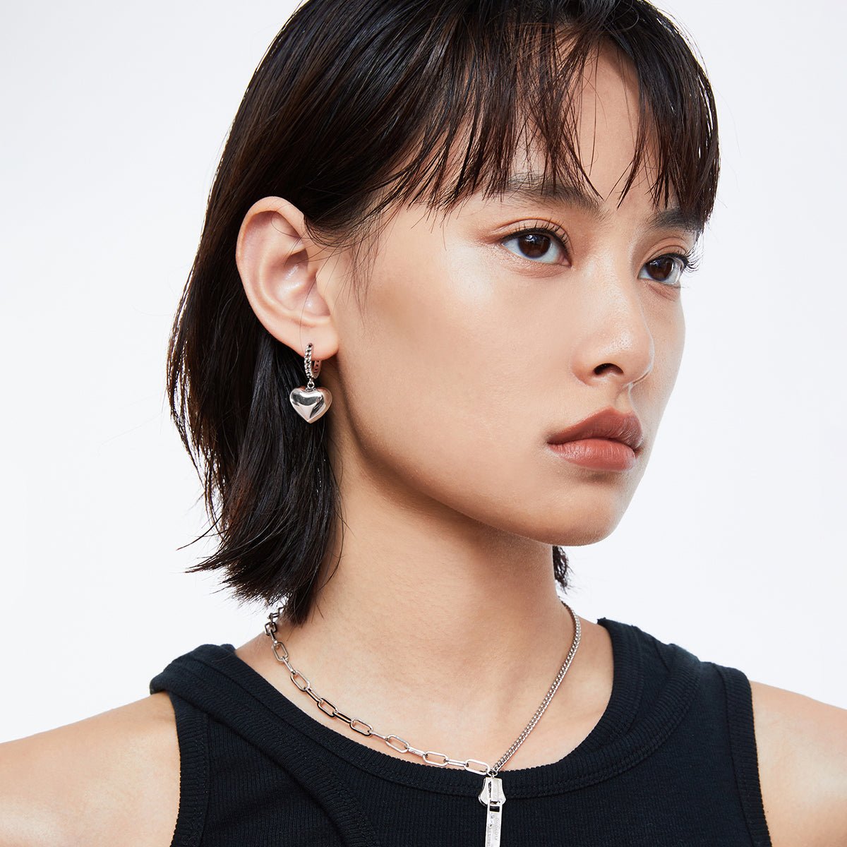 Love & Peace Bear Silver Earrings   0cm