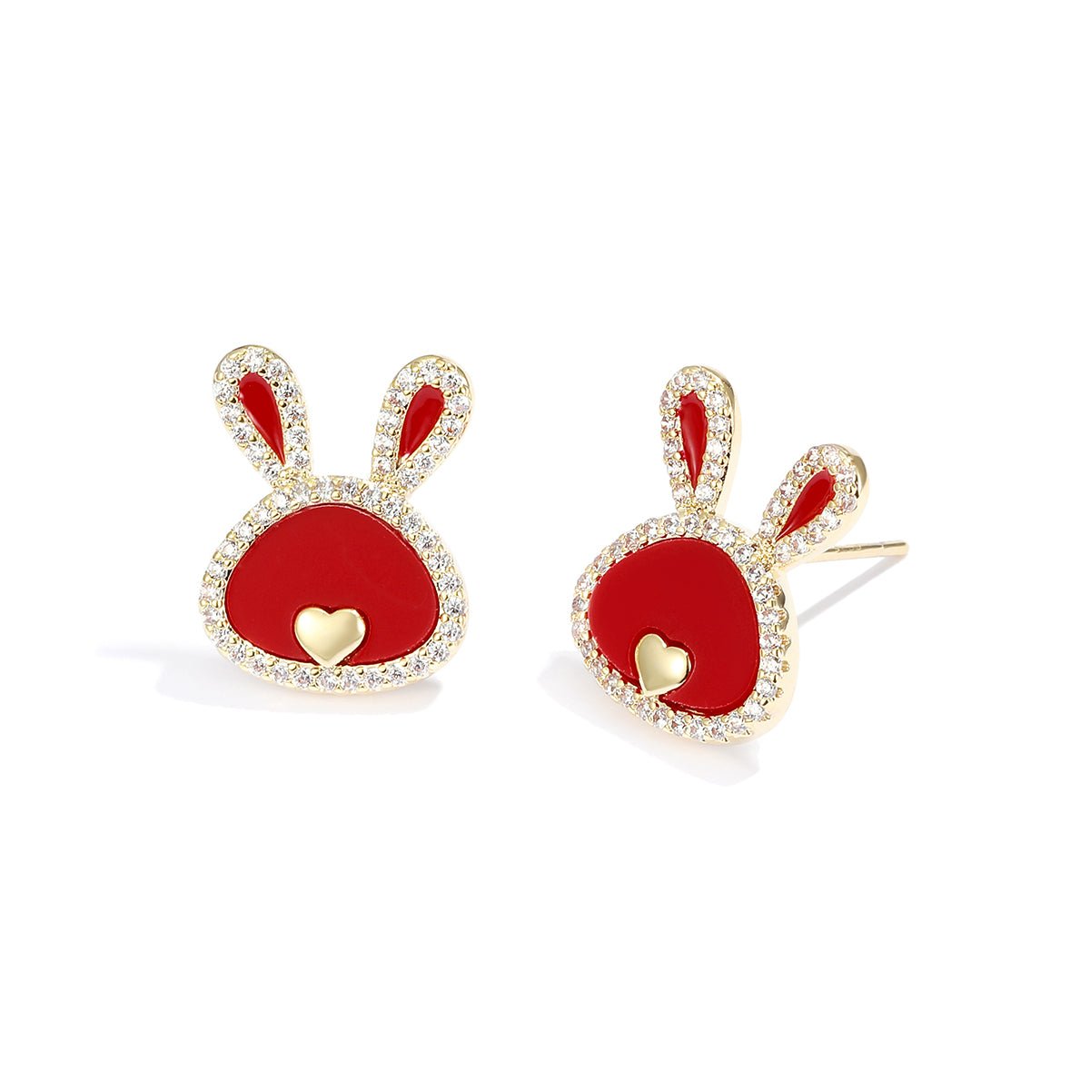 Love Rabbit Year Red Earrings   0cm