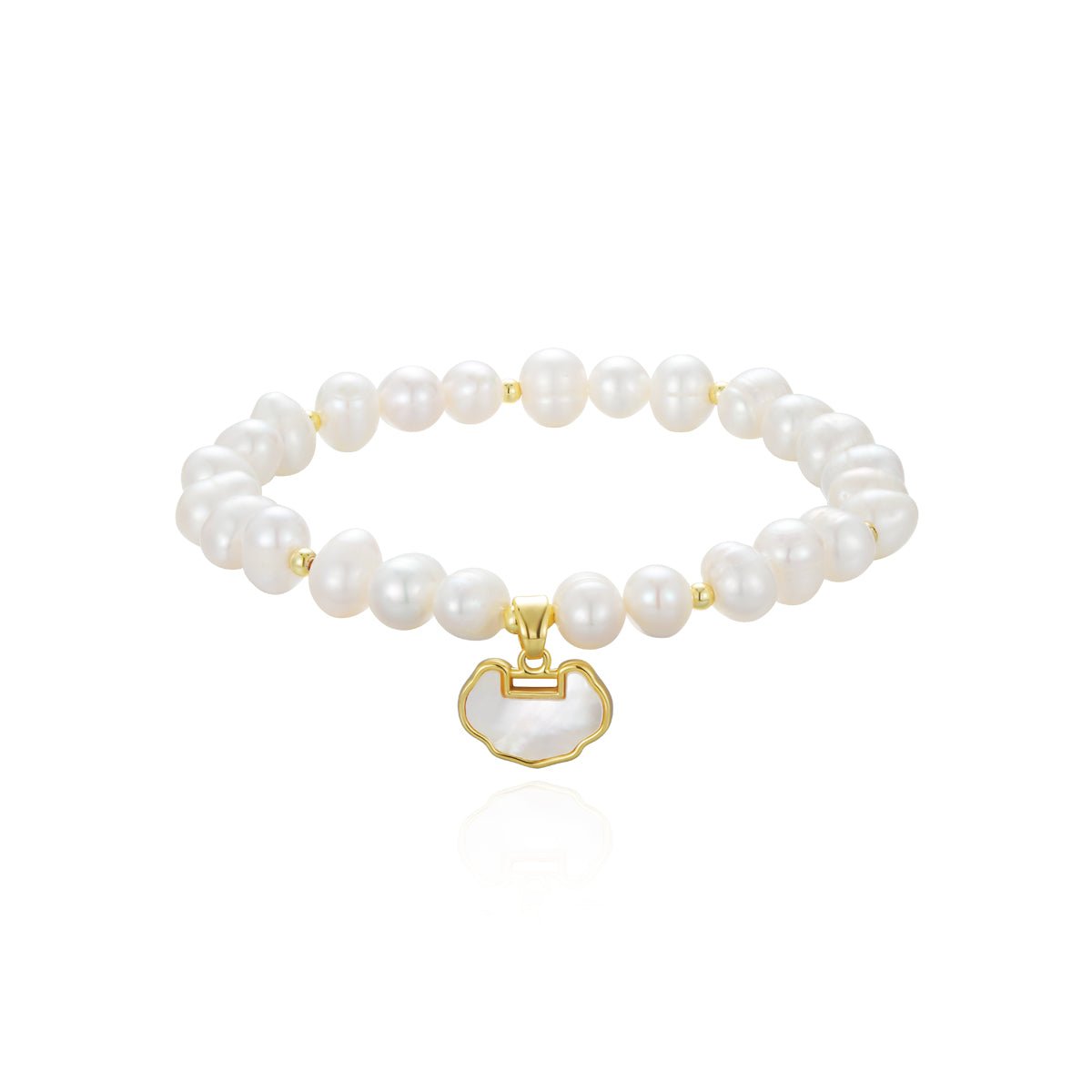 Luck &amp; Protection Pearl Gold Bracelet - 0cm
