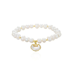 Luck & Protection Pearl Gold Bracelet