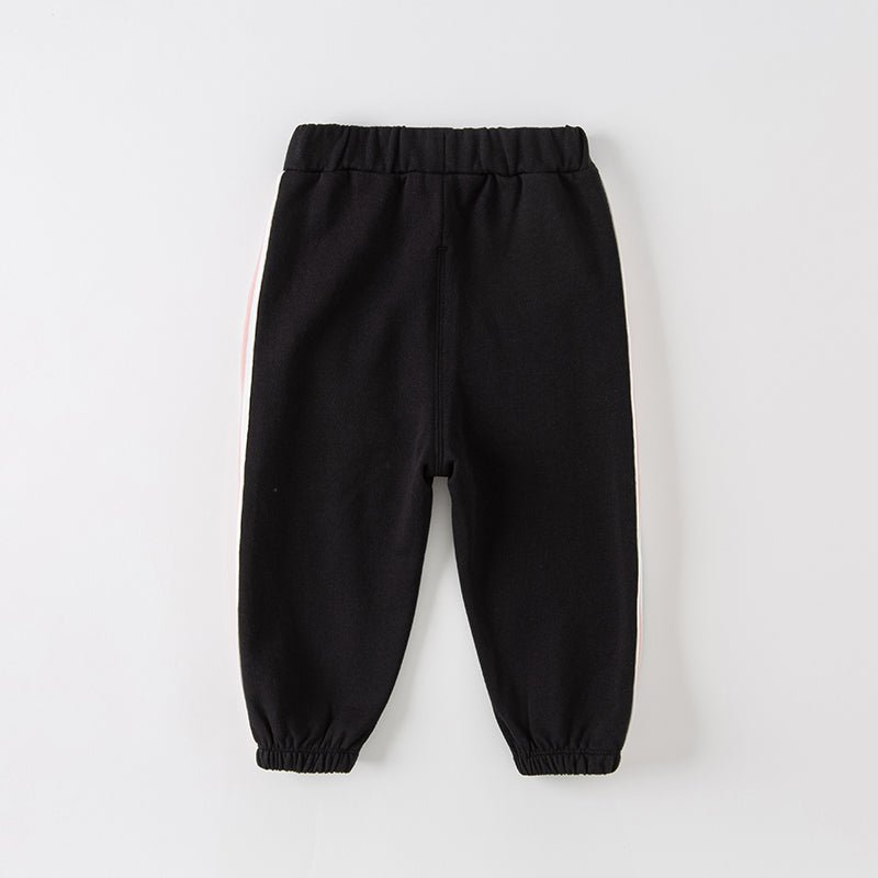 Lucky Girl Rabbit Bow Side Panel Black Pants   0cm