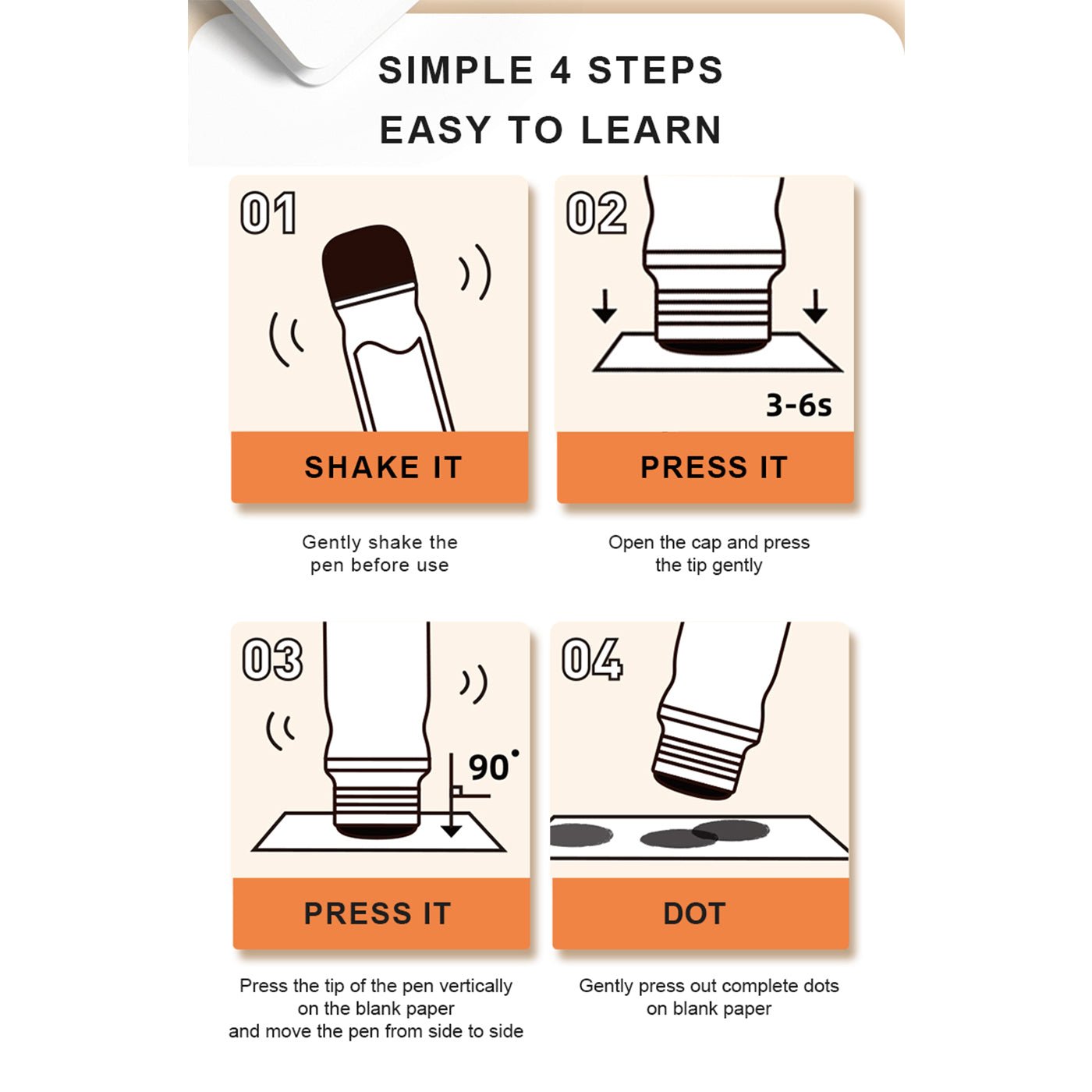 Magic Dot Pen 12 Colors - 0cm