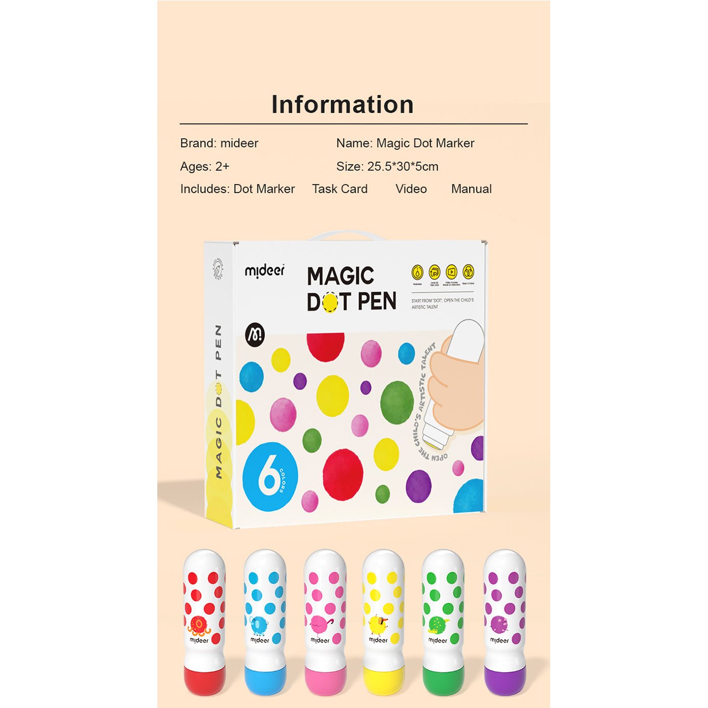 Magic Dot Pen 6 Colors   0cm