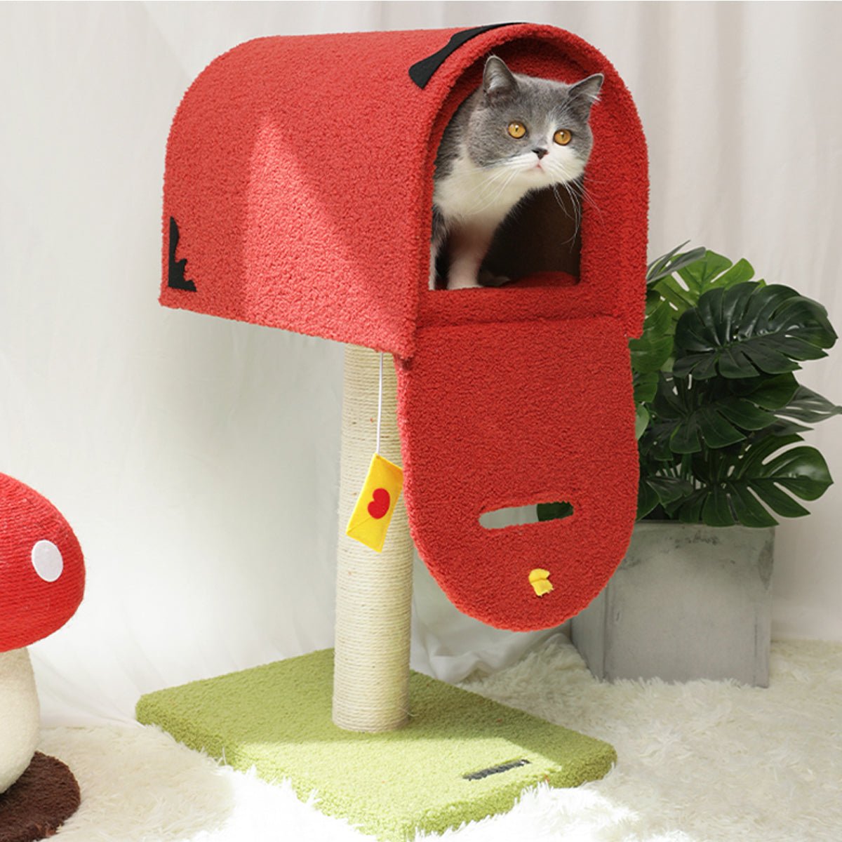 Mailbox Red Climbing Frame Cat Tree   0cm