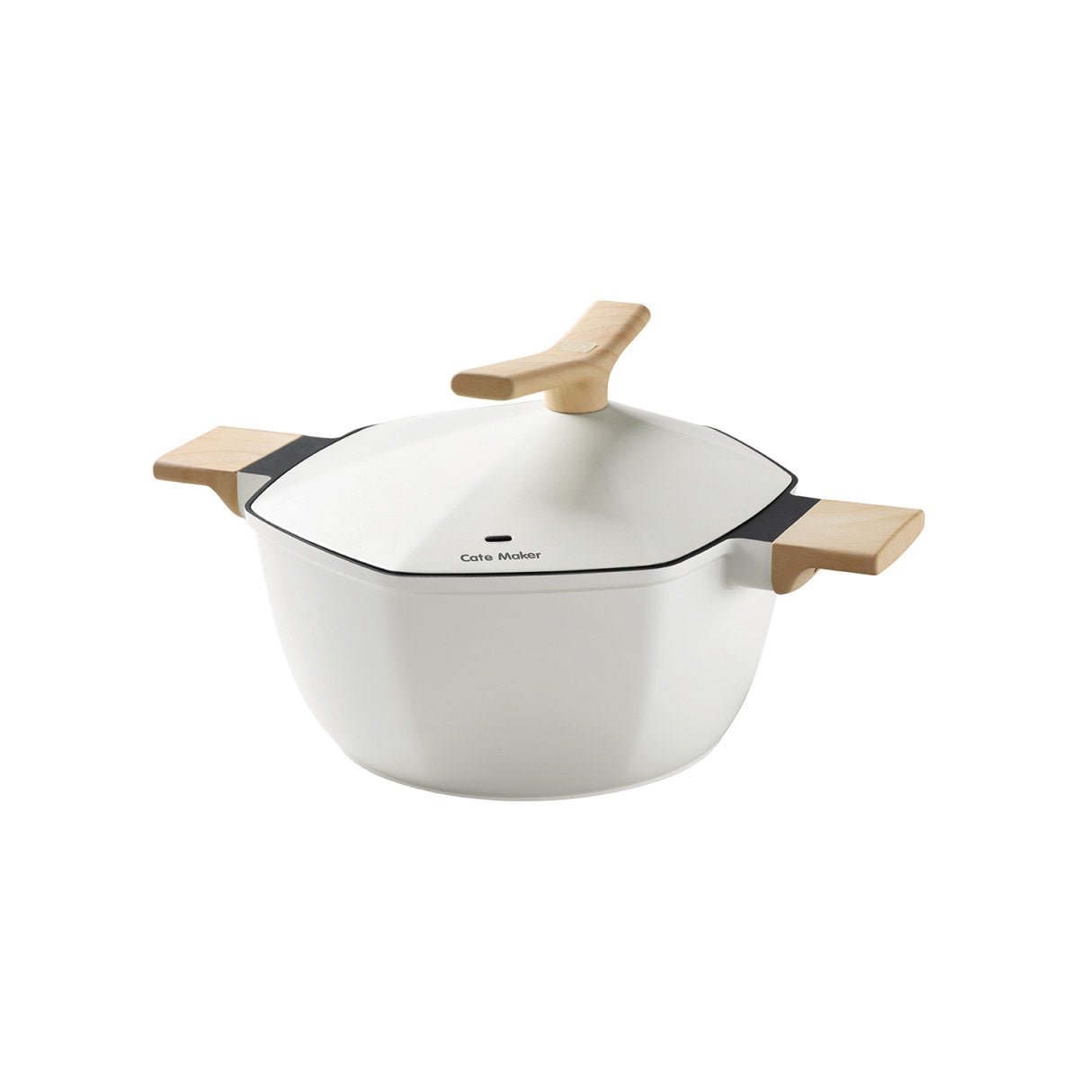 Maple Leaf 24cm White Non stick Soup Pot   0cm