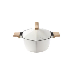 Maple Leaf 24cm White Non-stick Soup Pot - A Taste of Everyday Elegance