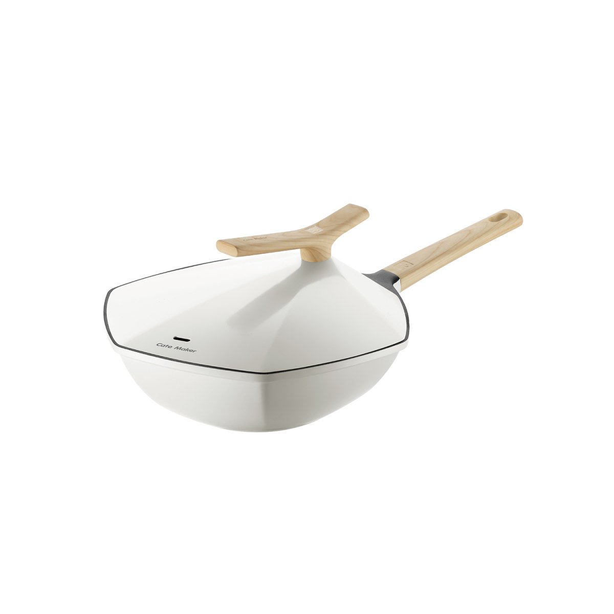 Maple Leaf 28cm White Non stick Wok Pan   0cm