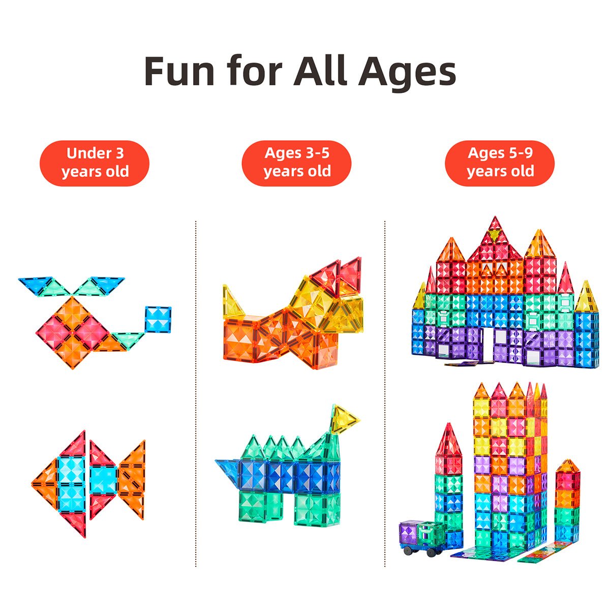 Marble Run 100pcs Colorful Magnetic Tiles   0cm