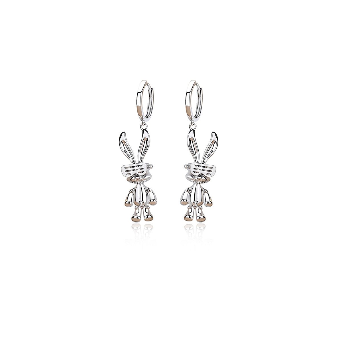 Mechanical Rabbit Silver Earrings   0cm