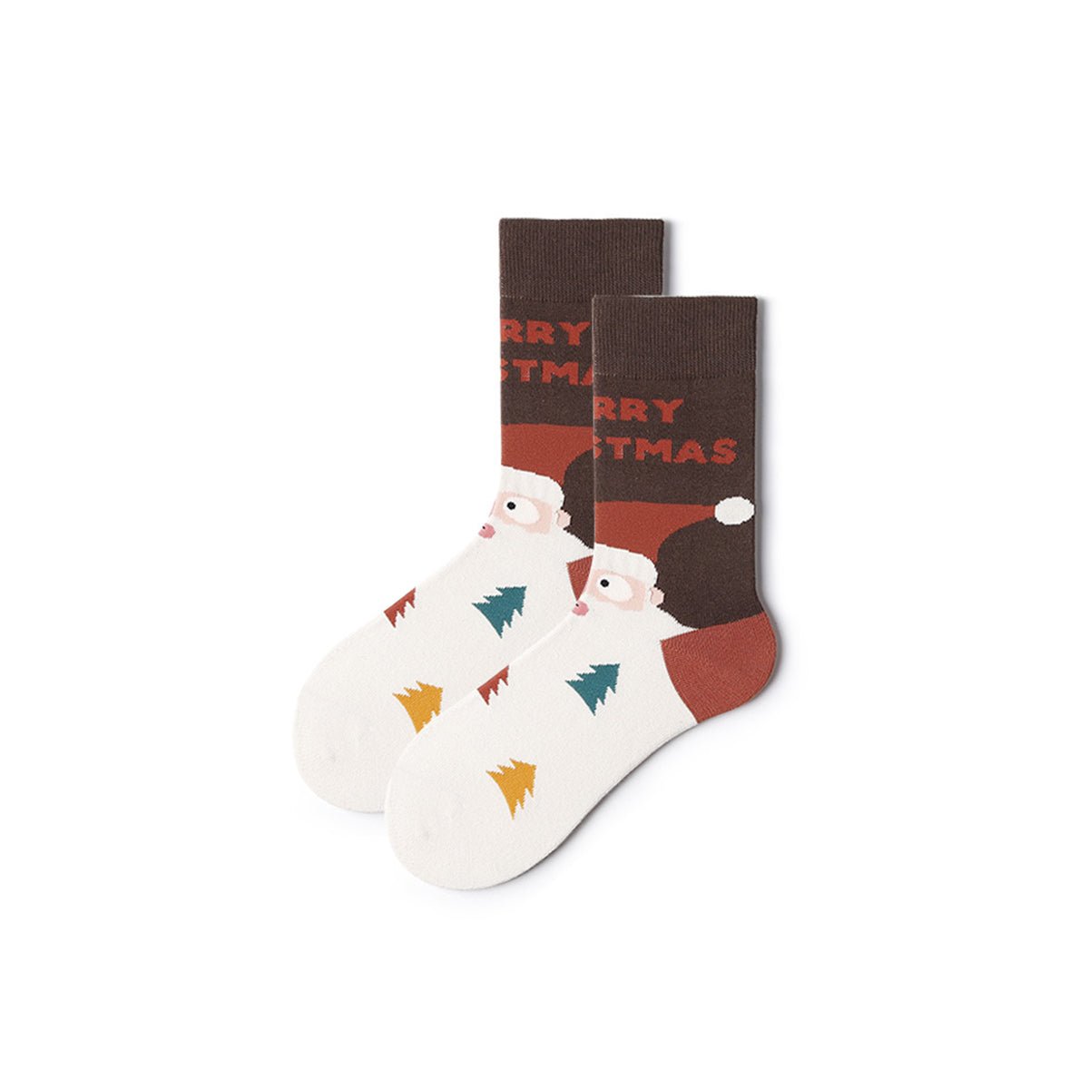Merry Christmas All season Unisex 5pcs Crew Socks Set   0cm