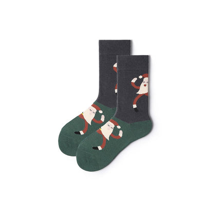 Merry Christmas All-season Unisex 5pcs Crew Socks Set - 0cm