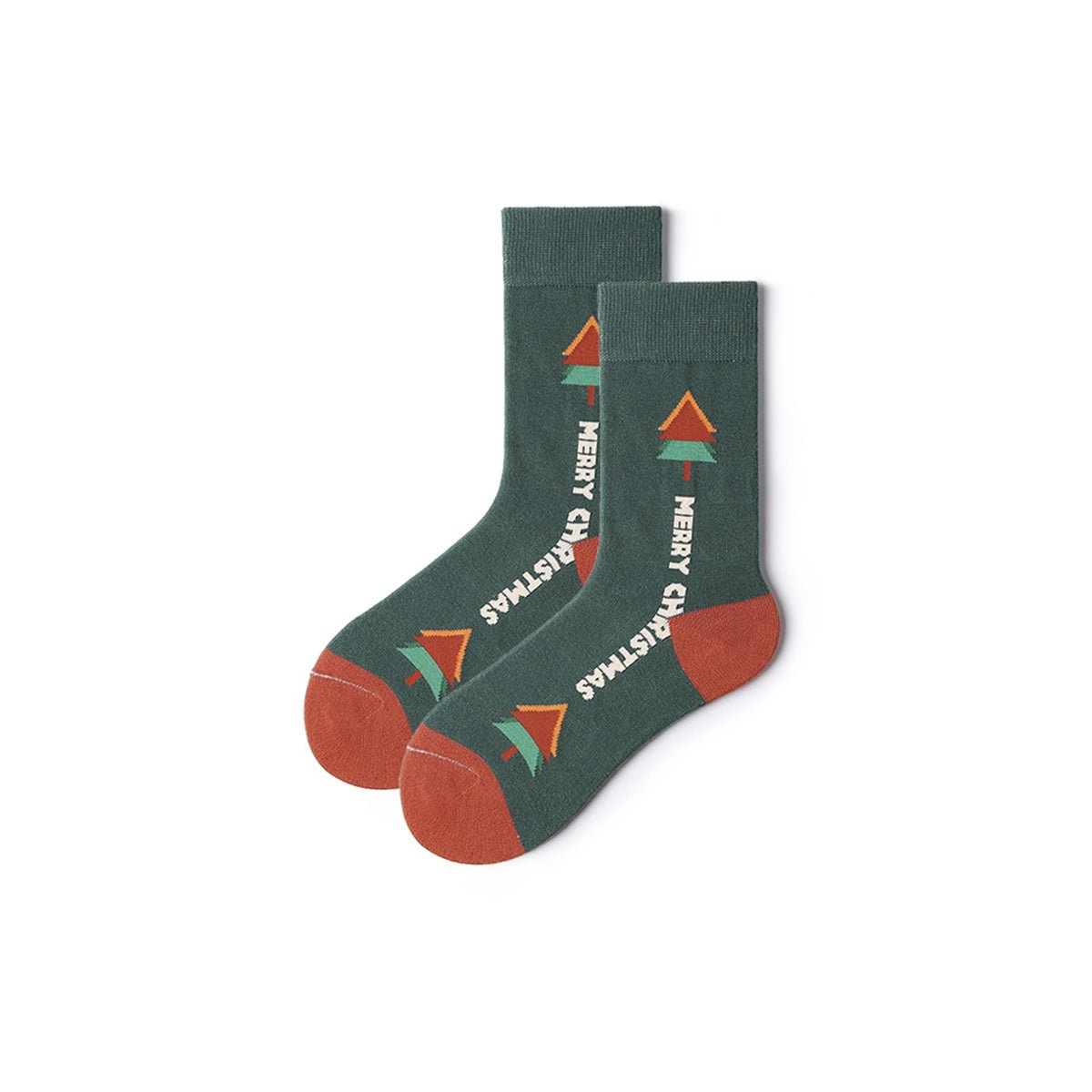 Merry Christmas All season Unisex 5pcs Crew Socks Set   0cm