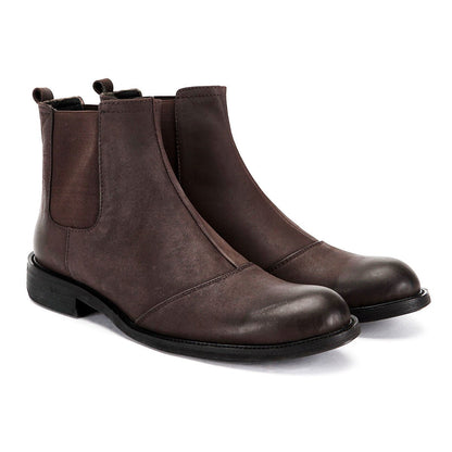 Metropolitan Paddock Brown Leather Chelsea Boots - 0cm