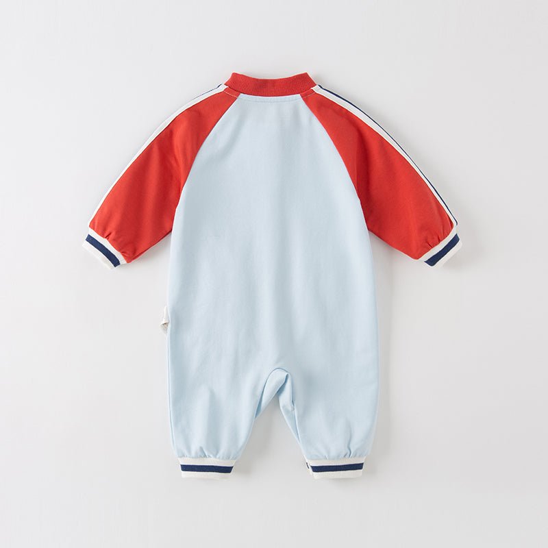 Mini Car Racer Boy Blue Romper   0cm