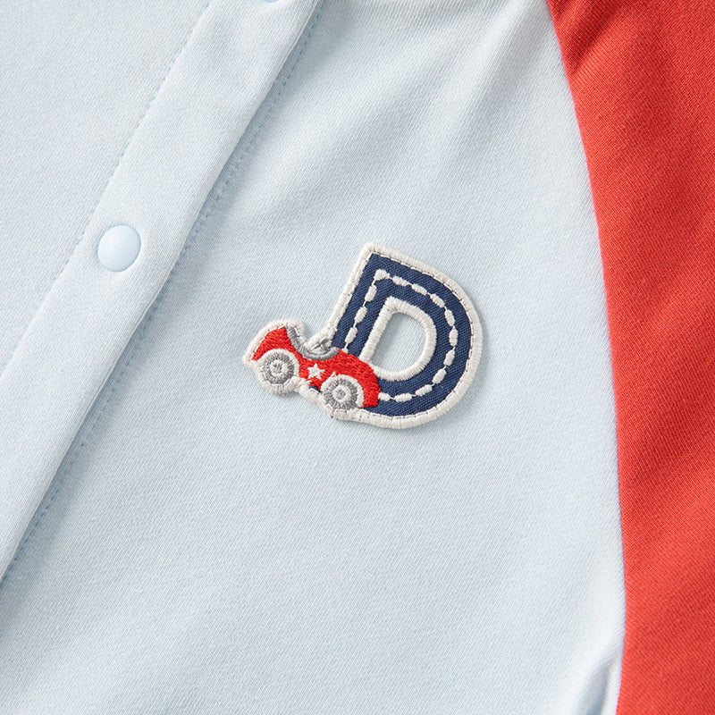 Mini Car Racer Boy Blue Romper   0cm