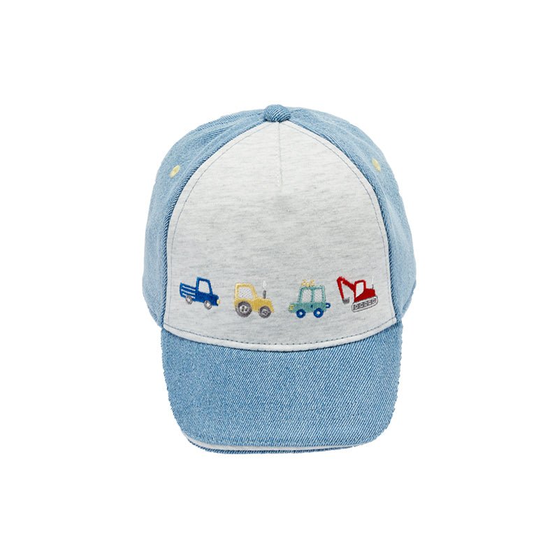 Mini Construction Vehicles Boy Denim Blue Baseball Cap   0cm
