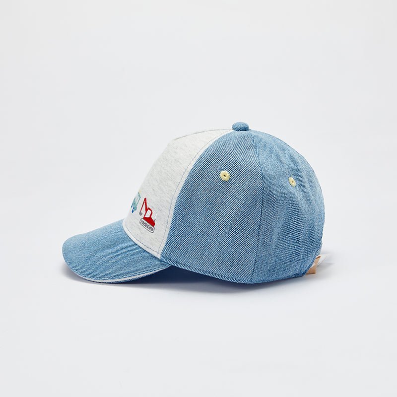 Mini Construction Vehicles Boy Denim Blue Baseball Cap   0cm