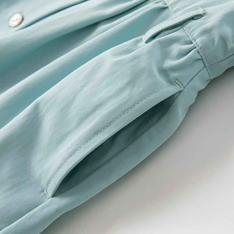 Mini Purse Belted Girls Blue Outdoor Windbreaker Trench Coat   0cm