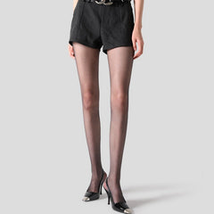 Minimalist Sweetie All-season Women Black Sheer Tights