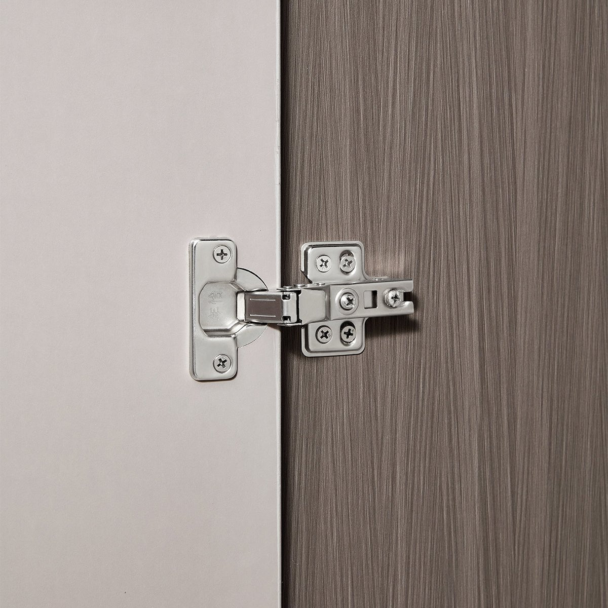 MOE Grey 4 Door Wardrobe With Top Cabinets - 0cm
