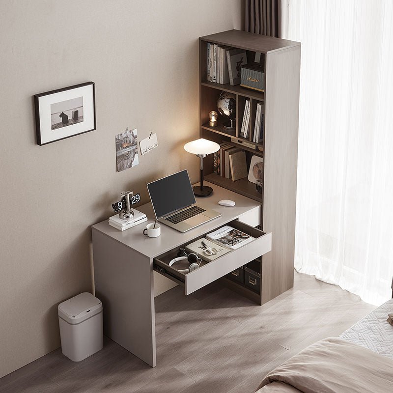 MOE Grey Study Desk &amp; Bookshelf Set - 0cm