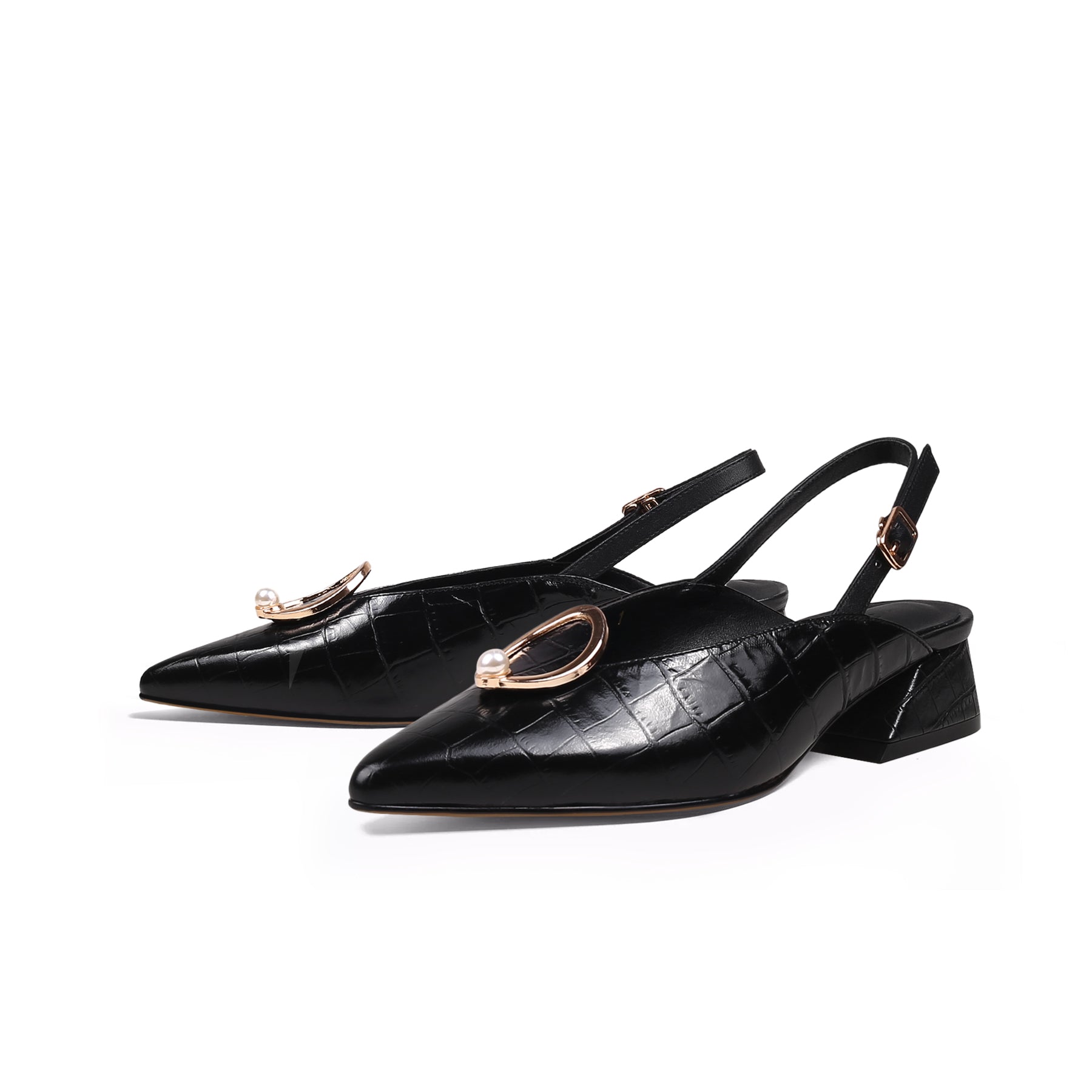 Moon Patent Black Sandals - 0cm
