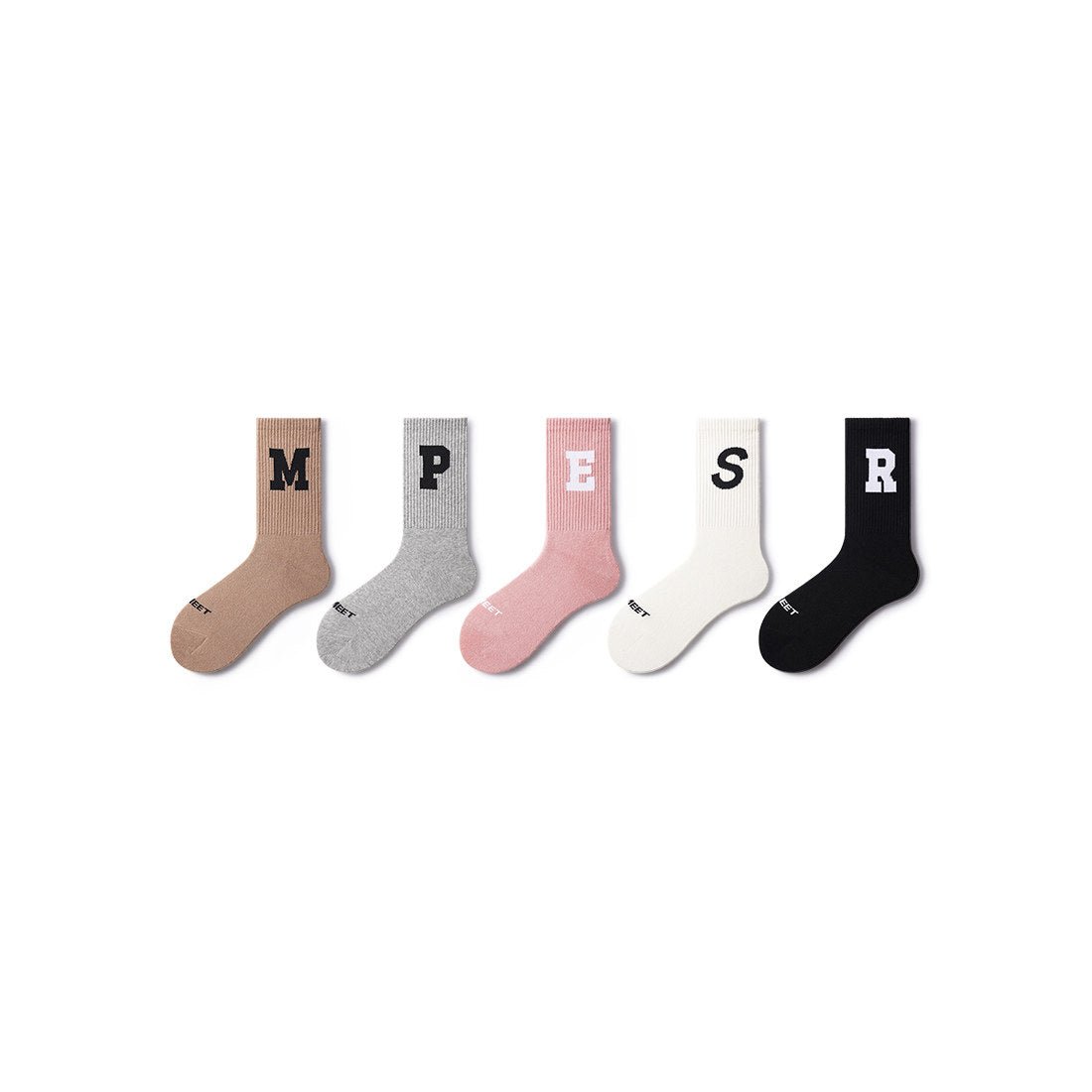 MPESR All season Women 5pcs Active Crew Socks Set   0cm