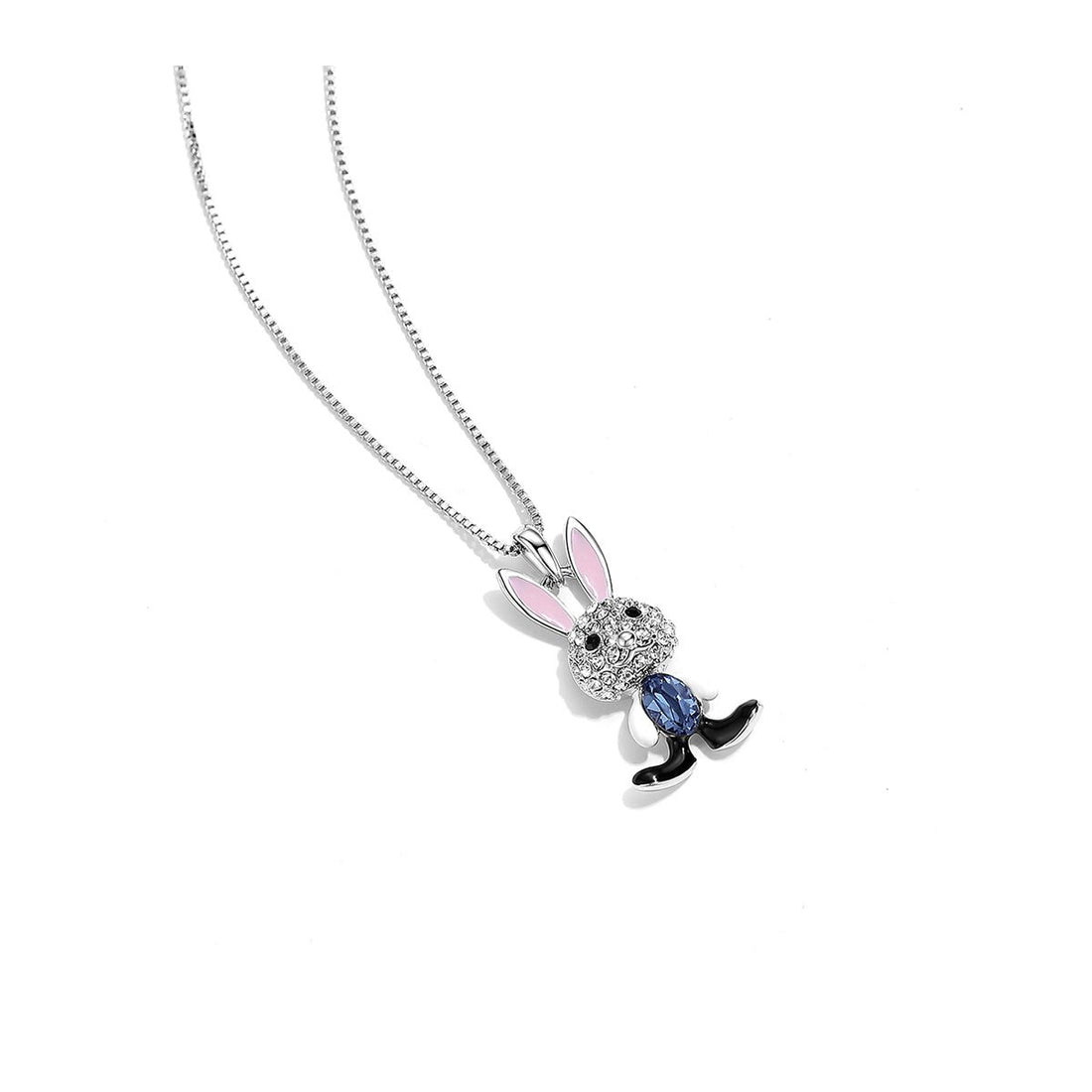 Mr. Bunny Pendant Silver Necklace - 0cm