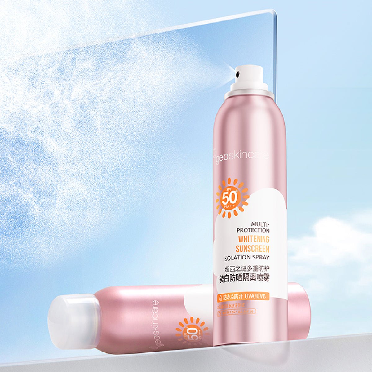 Multi protection Whitening Sunscreen Isilation Spray 120ml (SPF50+ PA++++)   0cm