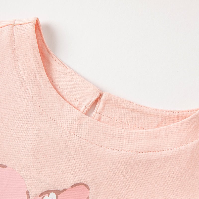 My Melody Long Sleeve Girl Bowknot Cuff Pink Tee - 0cm