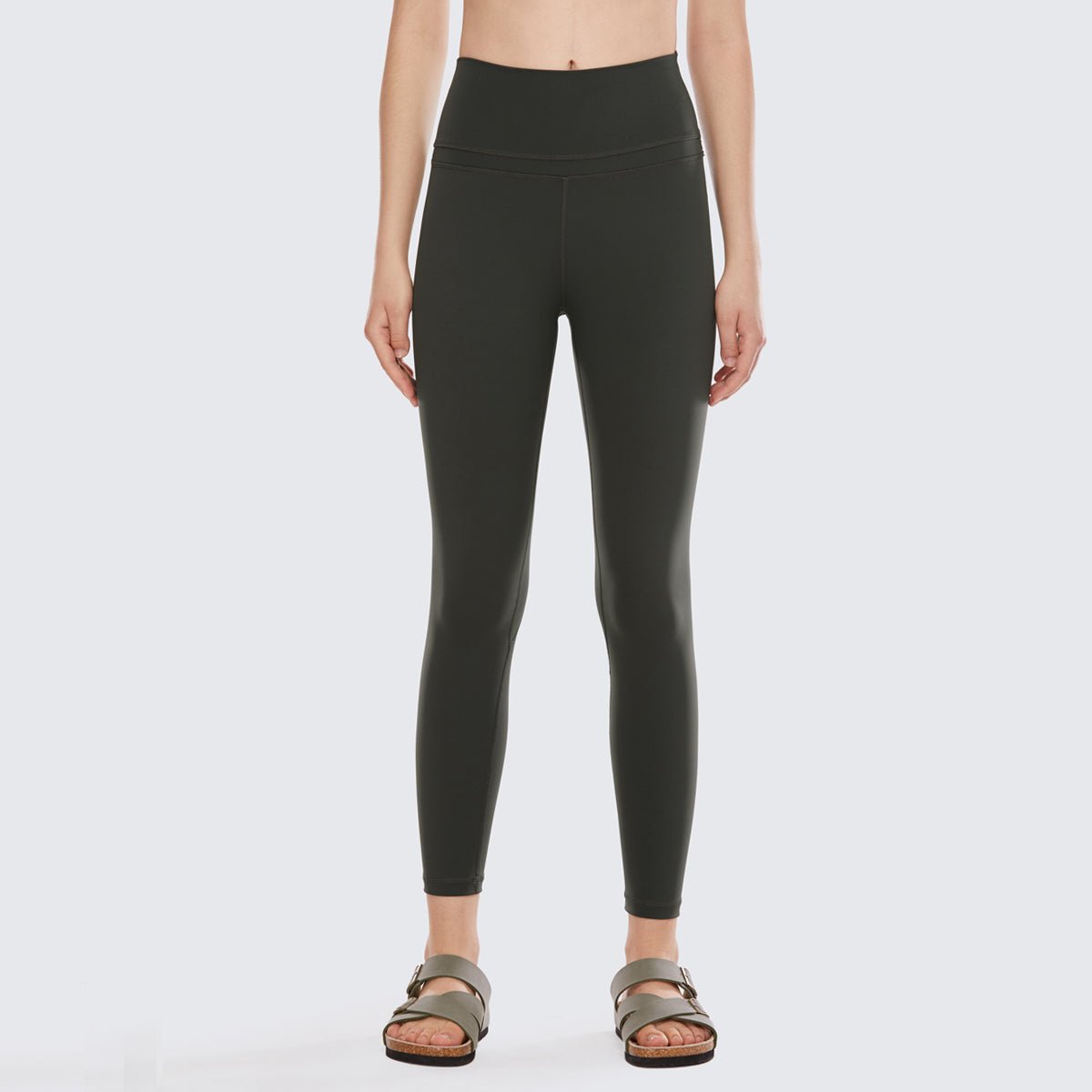 Naked Feeling High Waist Green Workout Leggings   0cm